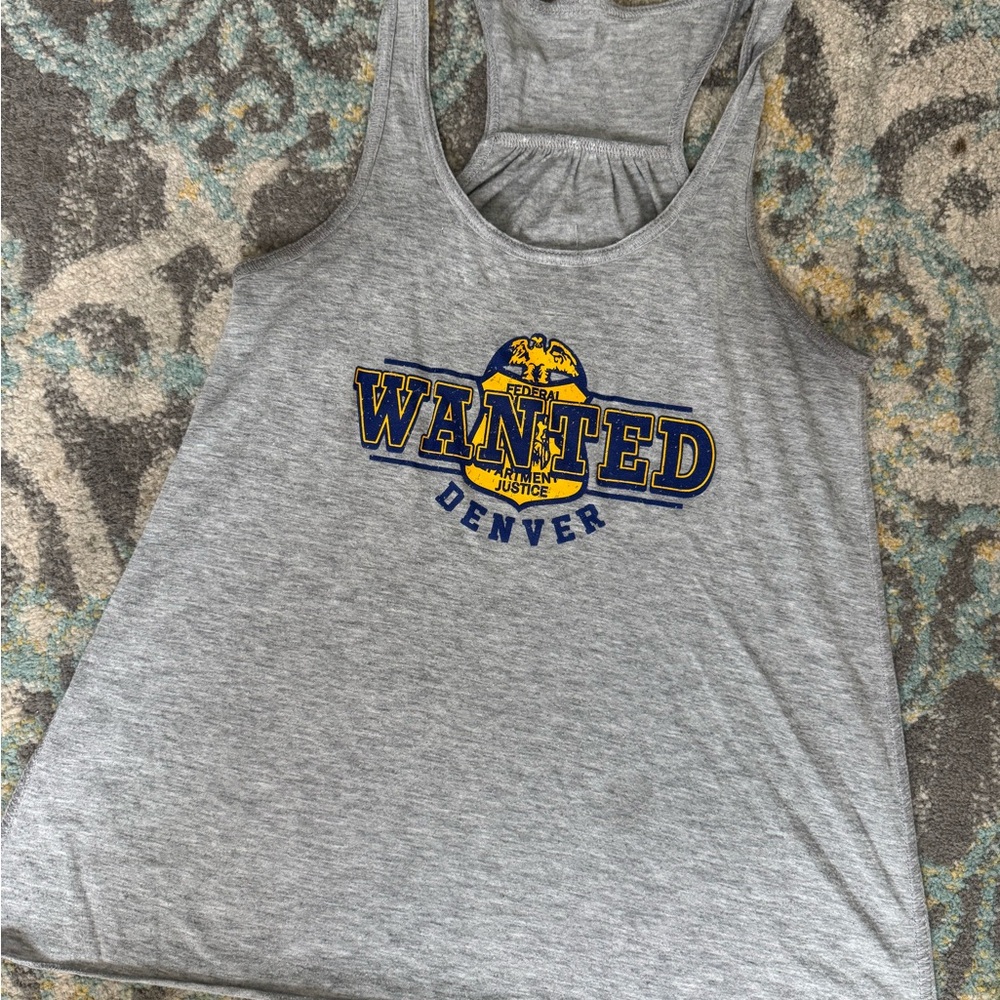 Gray Graphic Tank Top